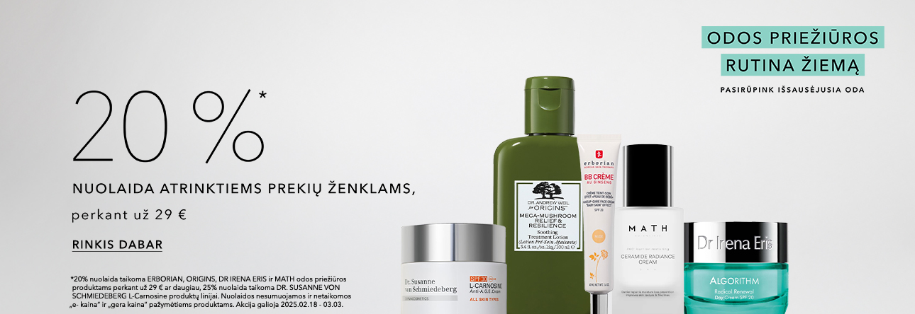 20% NUOLAIDA ATRINKTIEMS PREKIŲ ŽENKLAMS